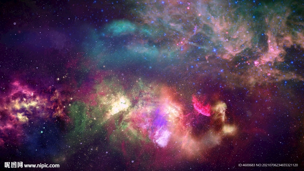 3D抽象天文學宇宙星云空間動畫