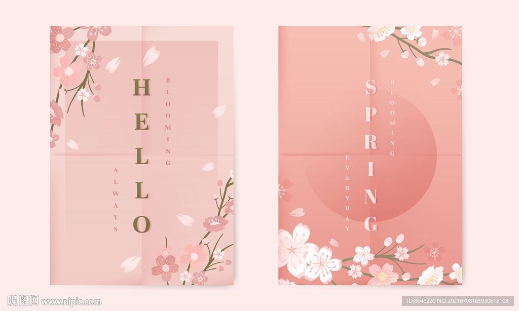 矢量花朵海報設計