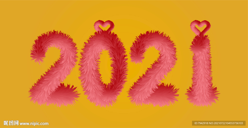 2021毛絨字體