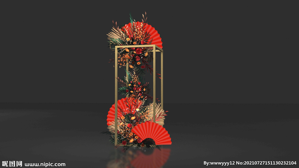 中式花柱效果