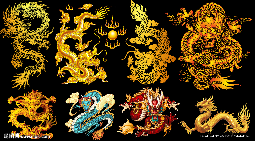 龍紋金龍廣告素材
