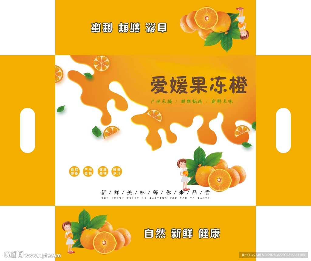 爱媛果冻橙礼盒  平面图
