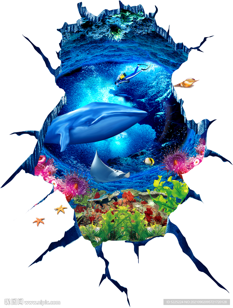 海底世界地畫