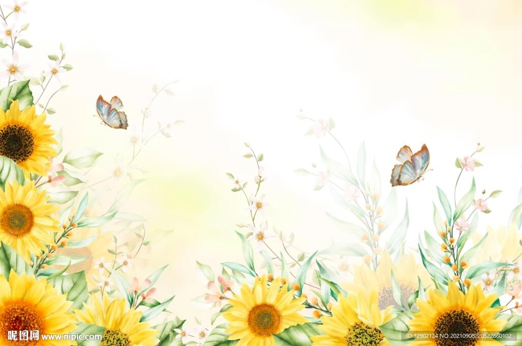 向日葵花卉壁画