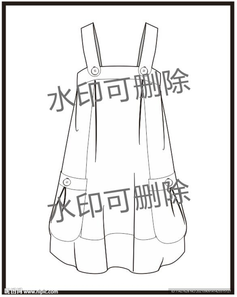 服装设计连衣裙女装