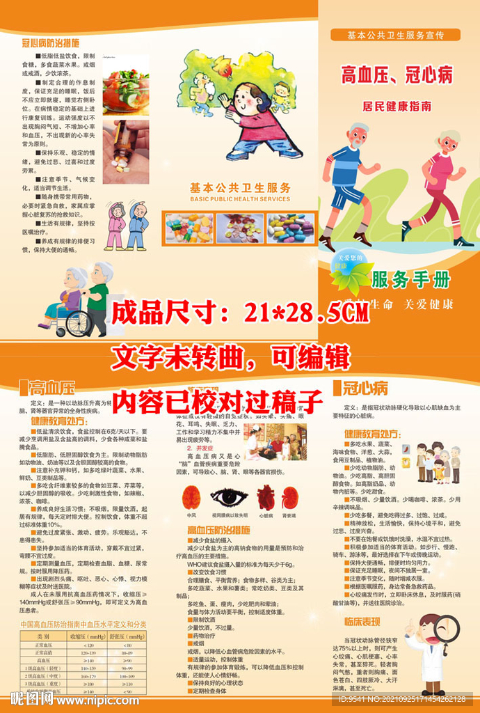 高血壓冠心病防治公衛(wèi)折頁