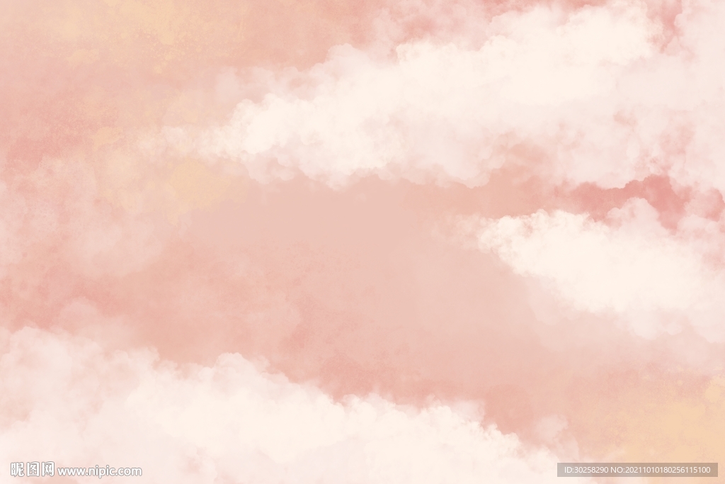 粉色天空云朵