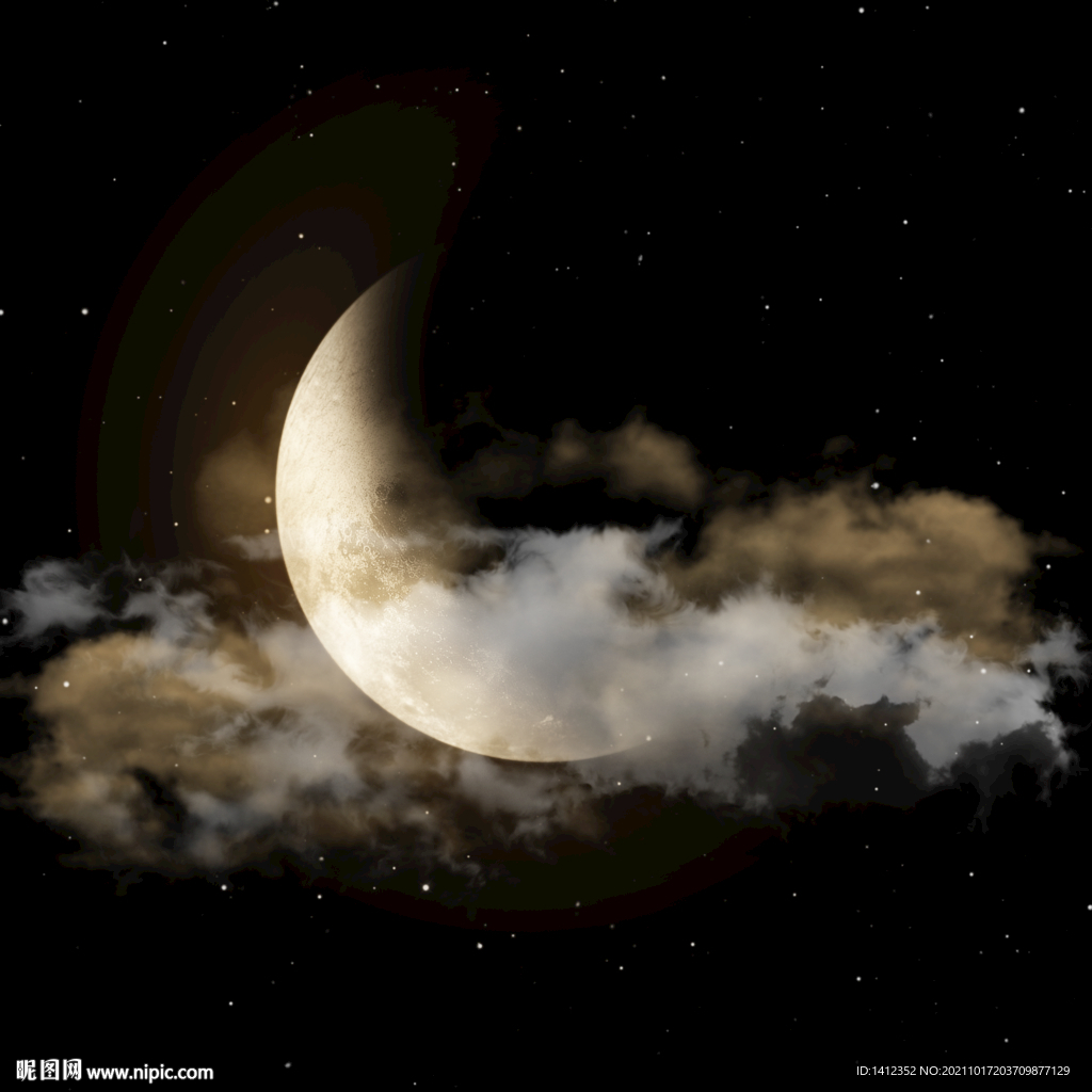 星球月球月食星空图