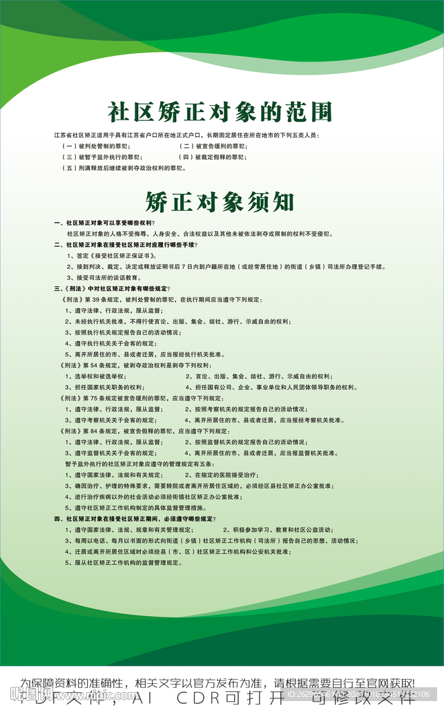 社區矯正對象須知