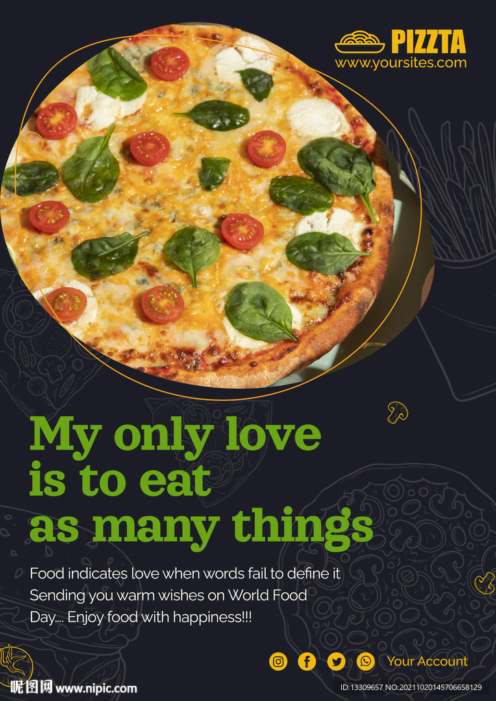 披萨海报 披萨促销 披萨宣传单