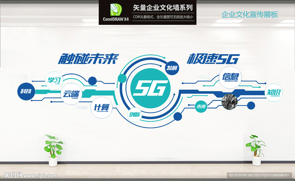 5G科技背景墙