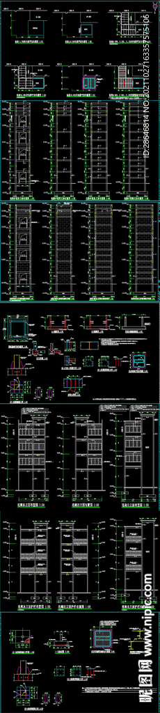 室外电梯工程CAD图纸