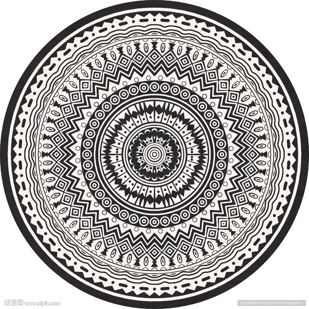 欧式花纹地毯地垫图案设计
