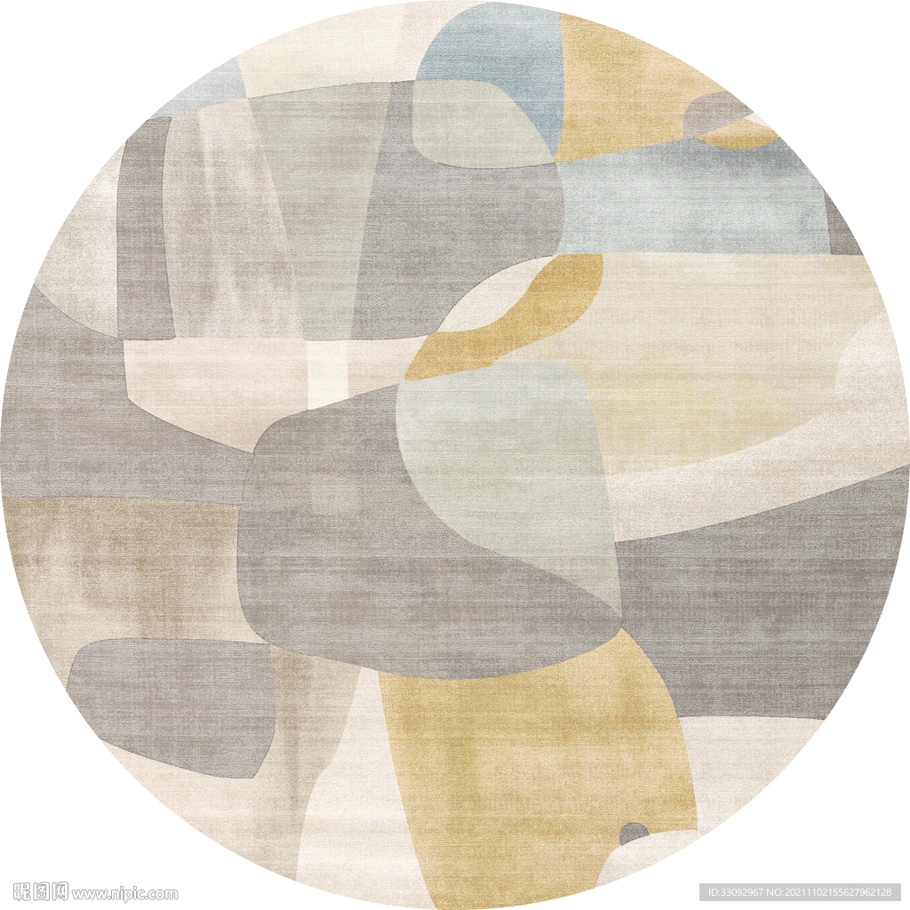 抽象圆形地毯图案设计