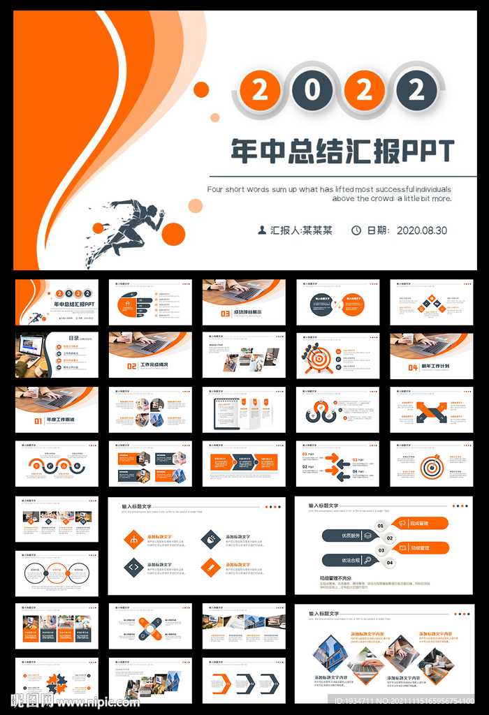 2022年終總結匯報PPT模板