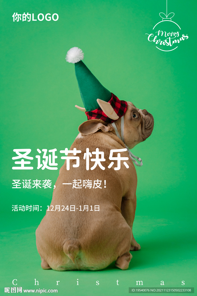 宠物圣诞节海报