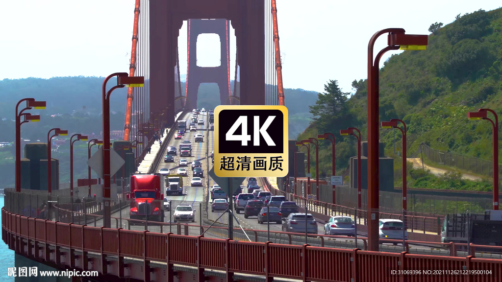 航拍跨海大橋上的車流
