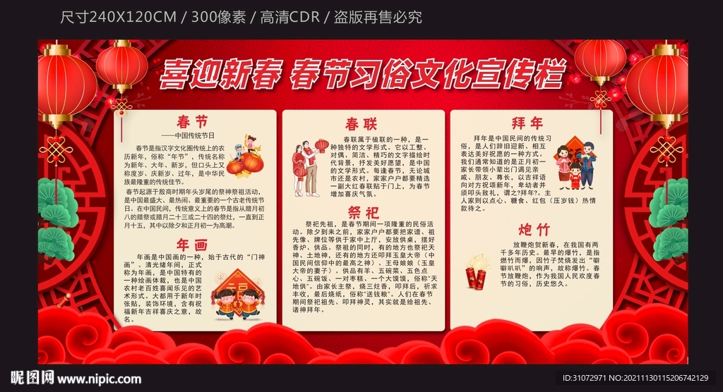春节文化宣传栏