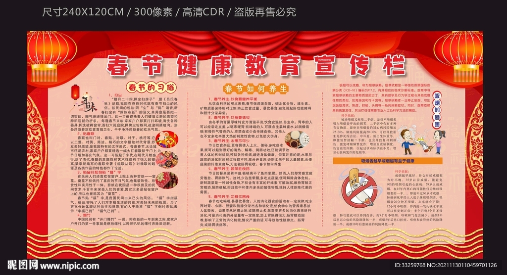 春节健康教育宣传栏