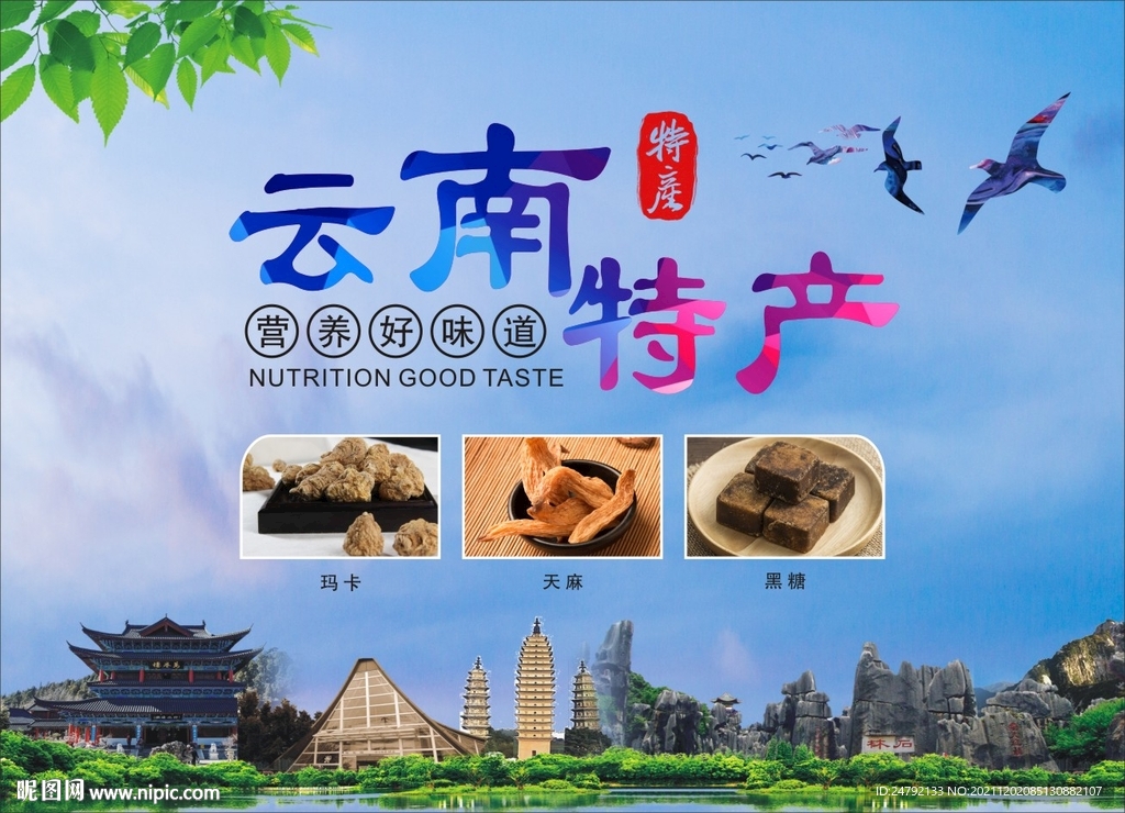 云南特產宣傳海報