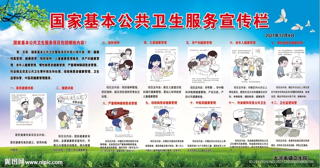 國家基本公共衛生服務宣傳欄