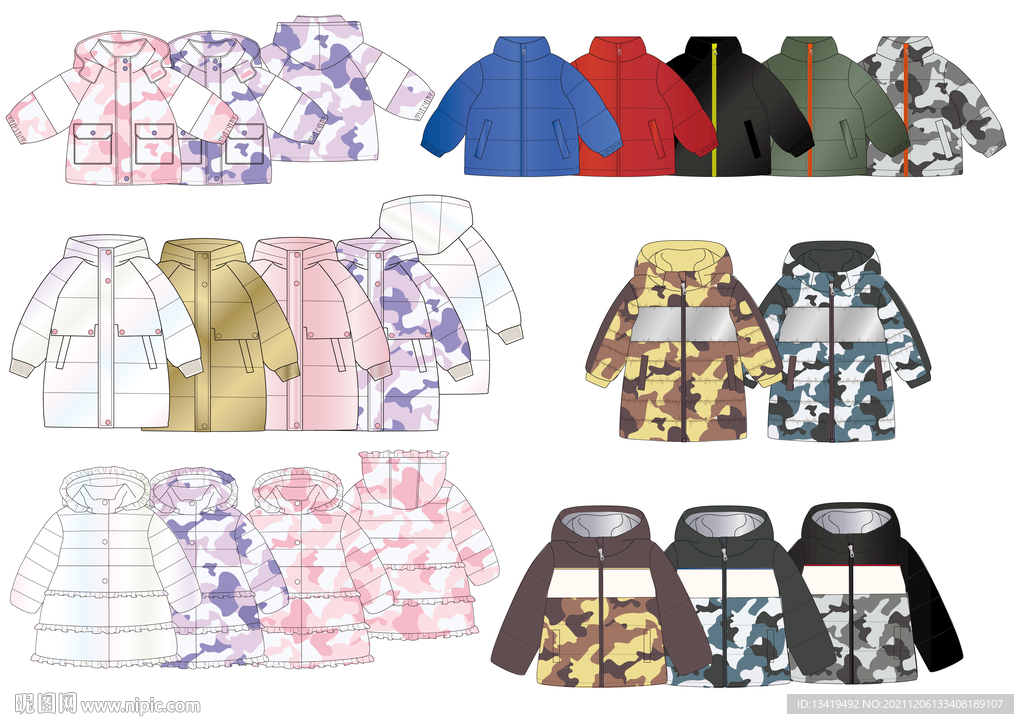 羽絨服矢量