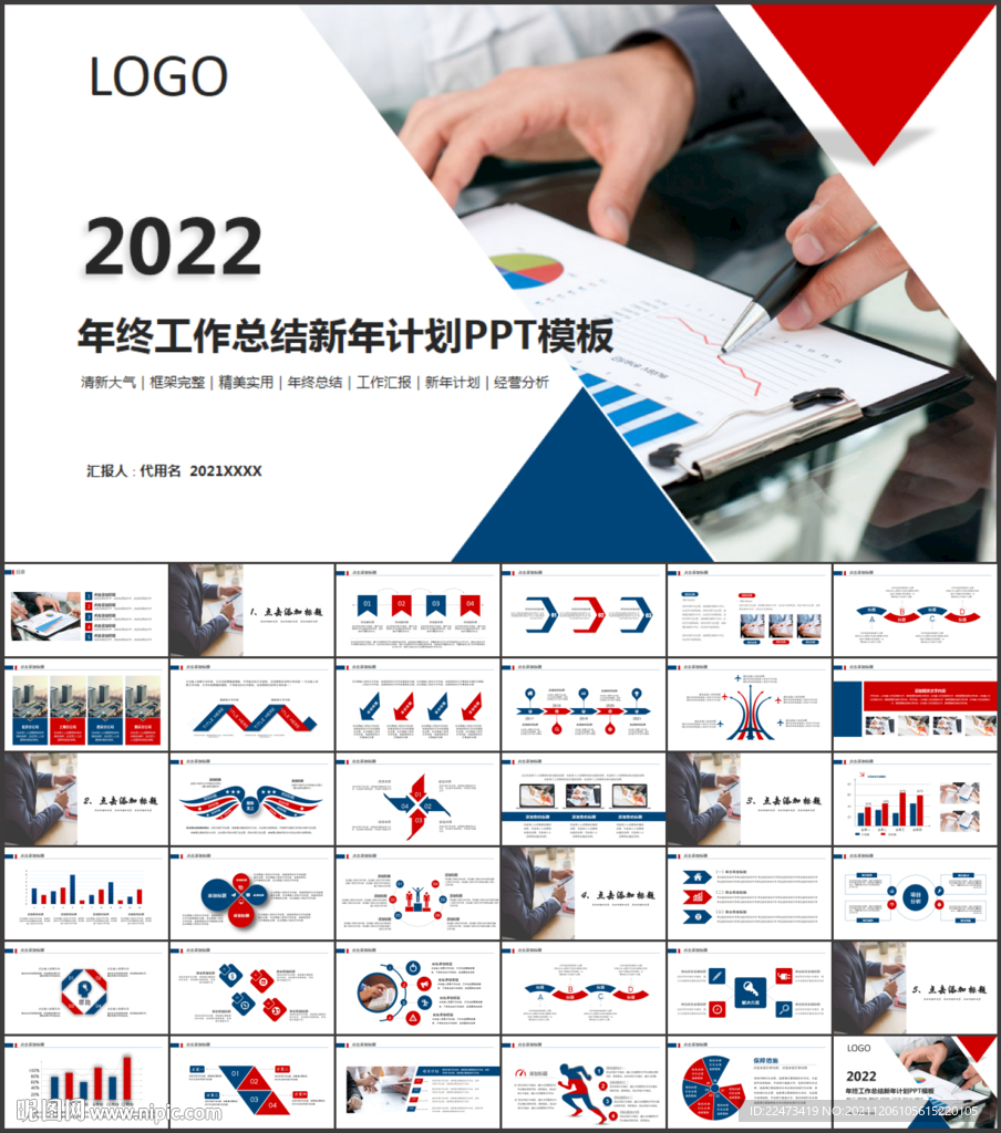 2022年終總結匯報PPT模板