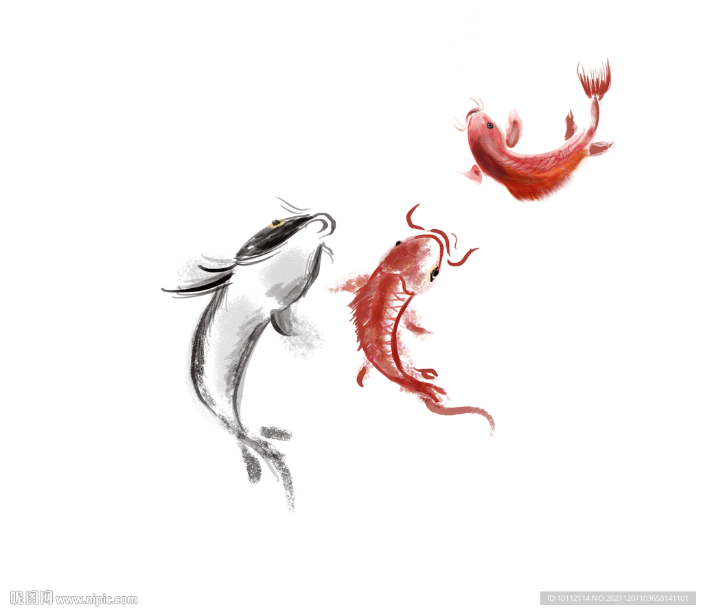 水墨風(fēng)鯉魚分層