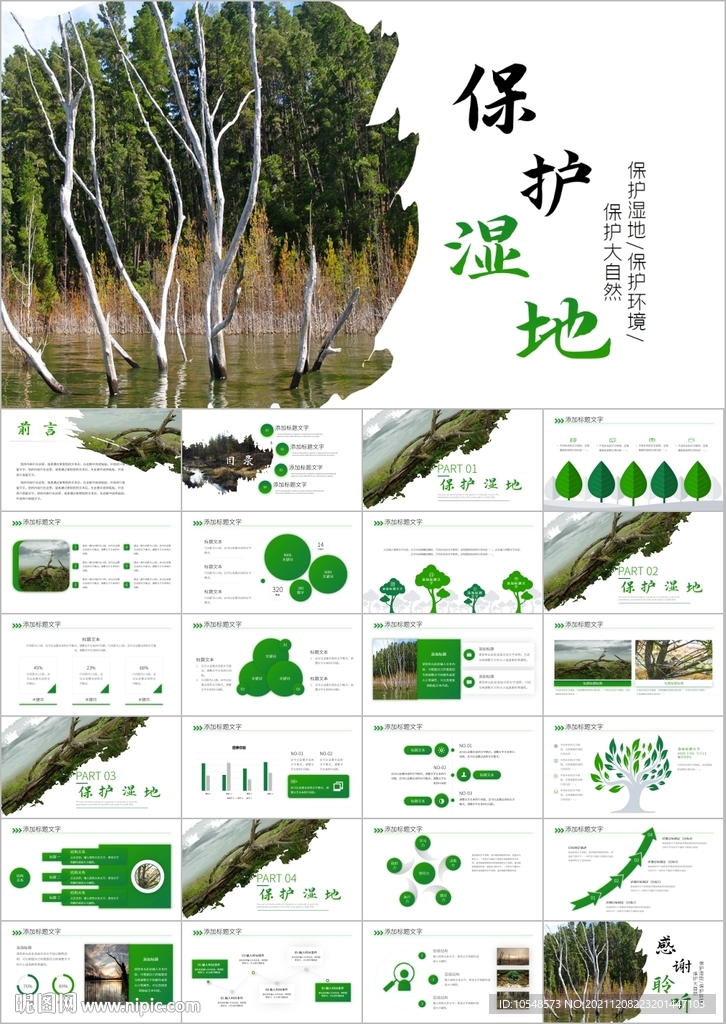 环保森林湿地环境保护生态ppt