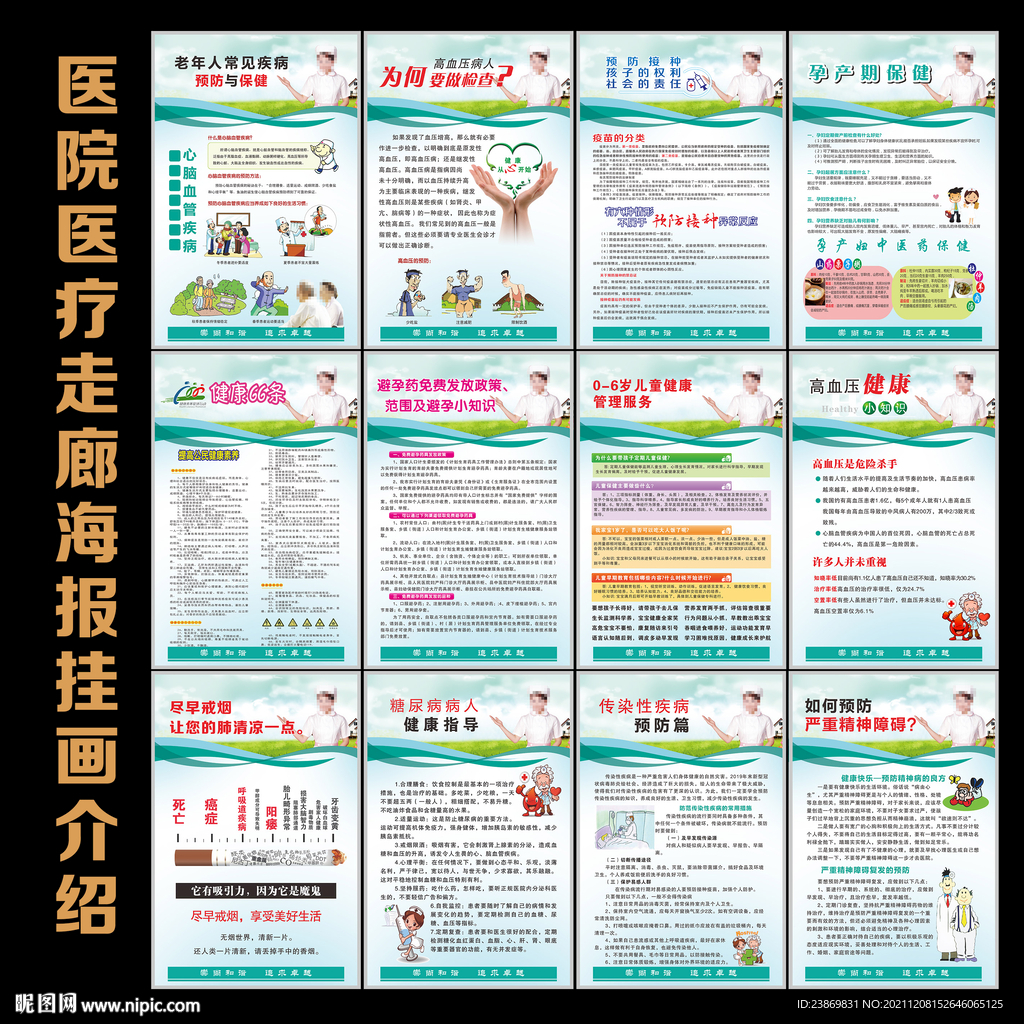 醫院醫療疾病知走廊海報掛畫介紹