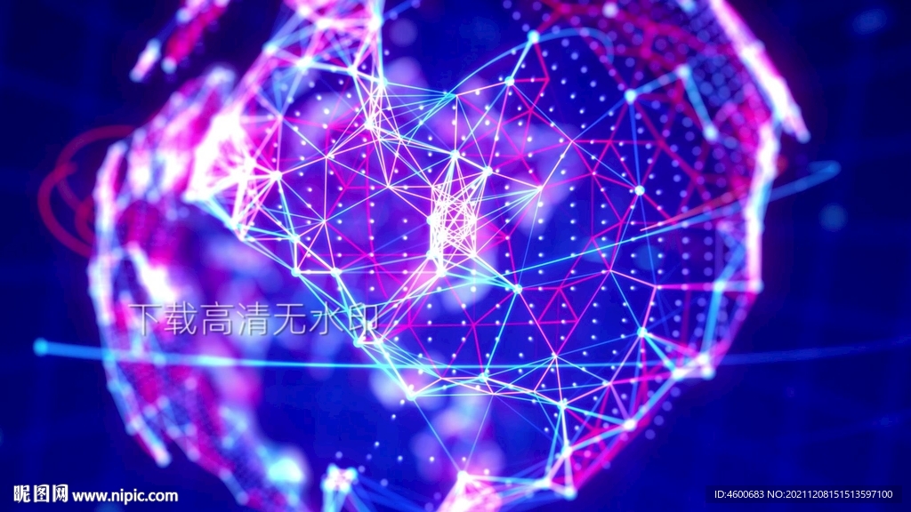 世界數字網絡數據科幻背景視頻