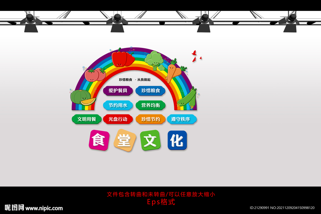 校園食堂文化墻 亞克力