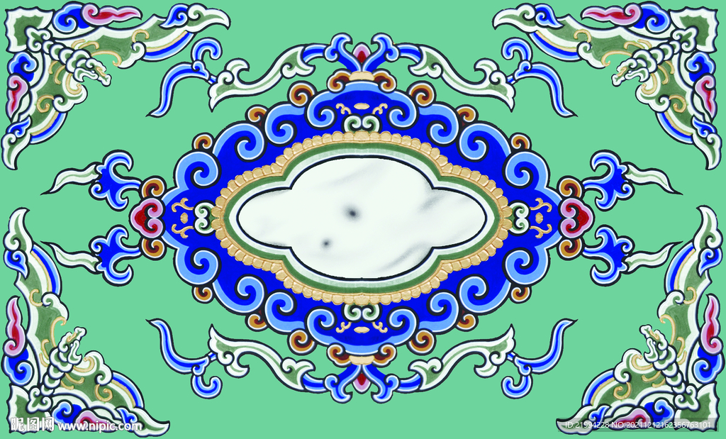 中式傳統(tǒng)寺廟吊頂圖片