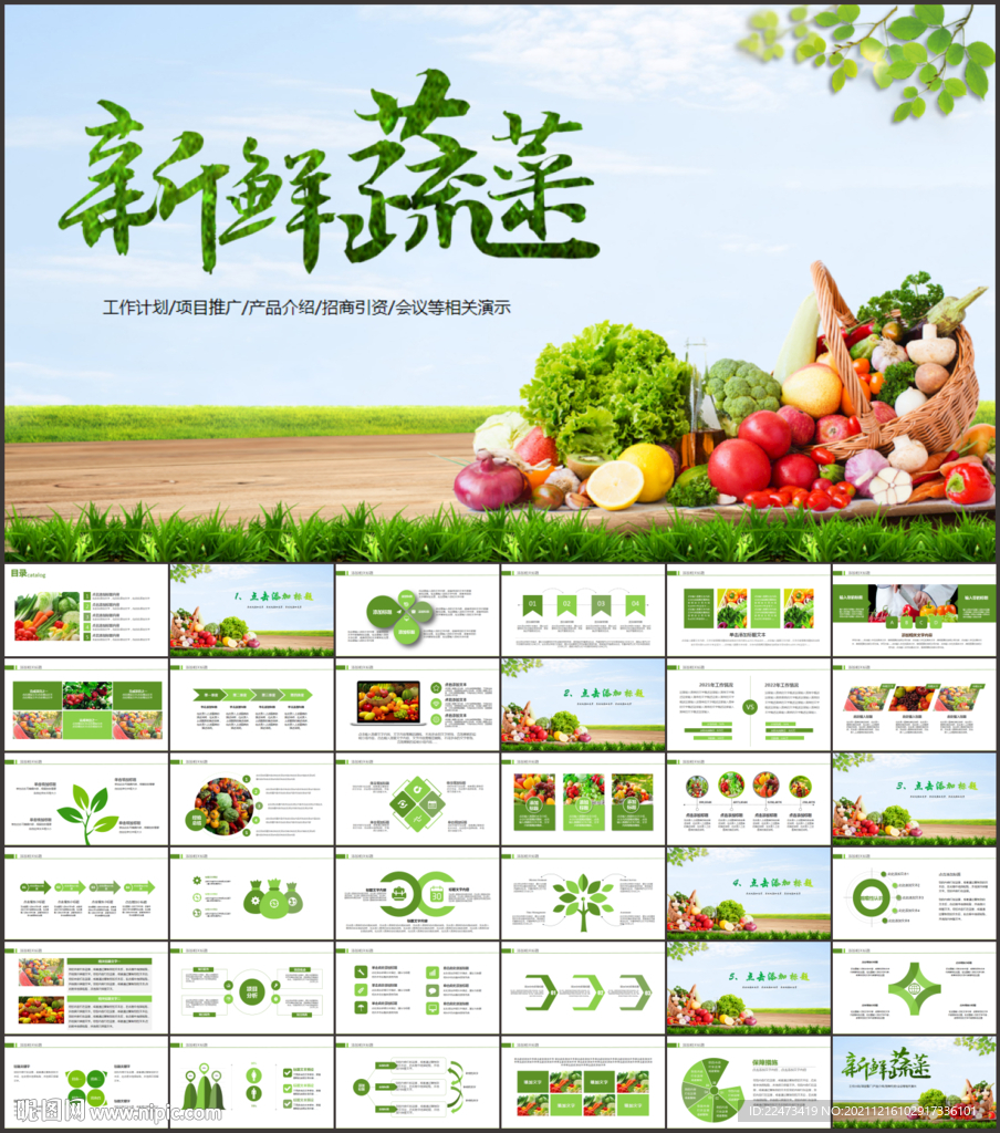 有機蔬菜水果生態農業PPT