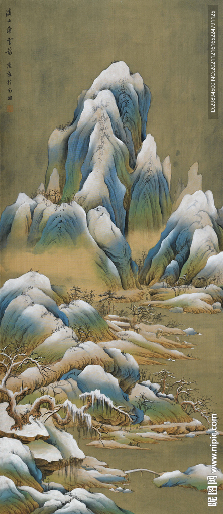 古典山川雪景中式装饰画