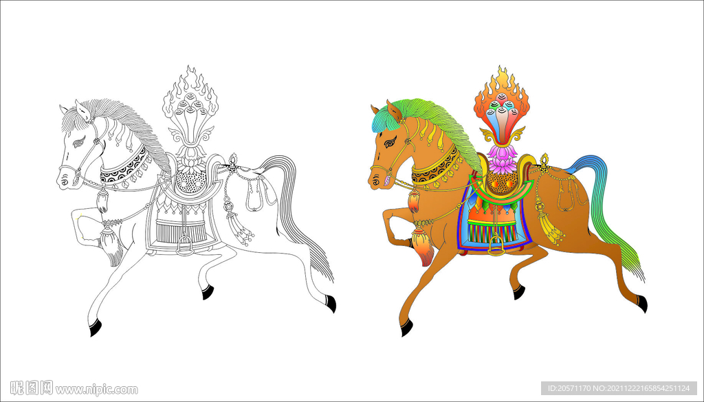 马 藏文化 藏元素