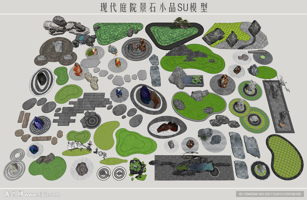 禪意景石小品