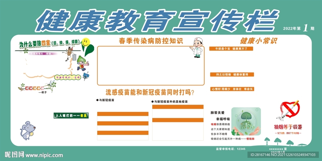 2022年第一期健康教育宣傳欄