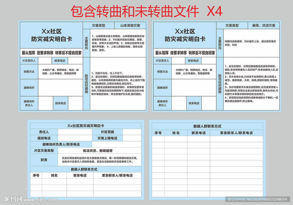 防災(zāi)減災(zāi)明白卡
