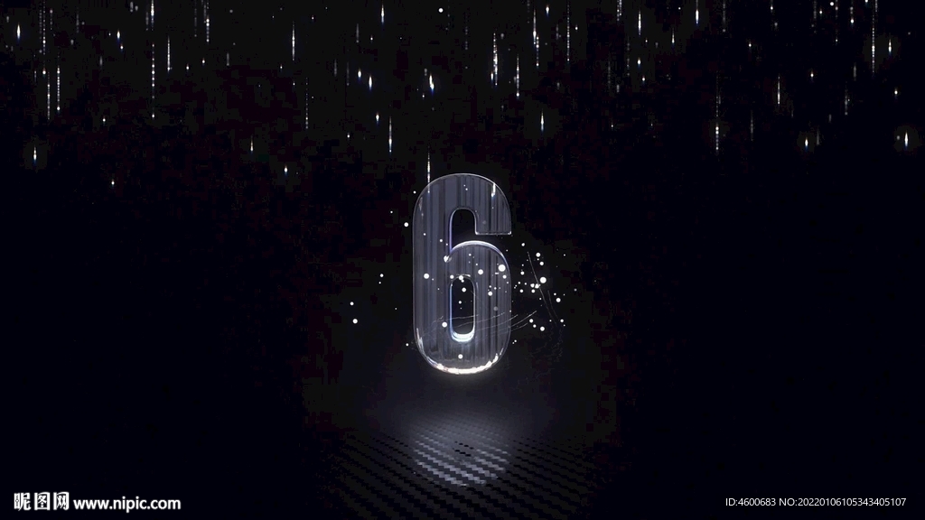 玻璃數(shù)字2022新年倒計(jì)時(shí)片頭