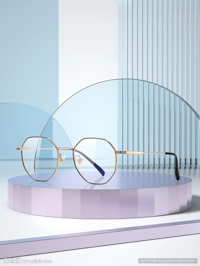 C4D眼鏡海報背景