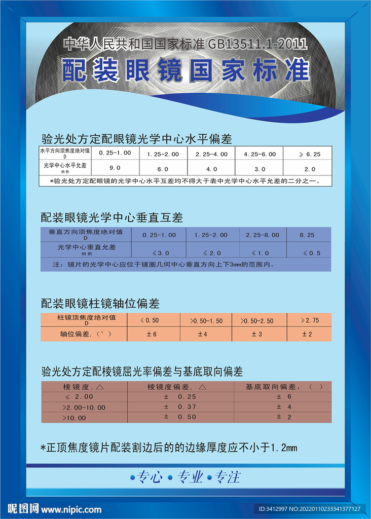 配装眼镜国家标准图片