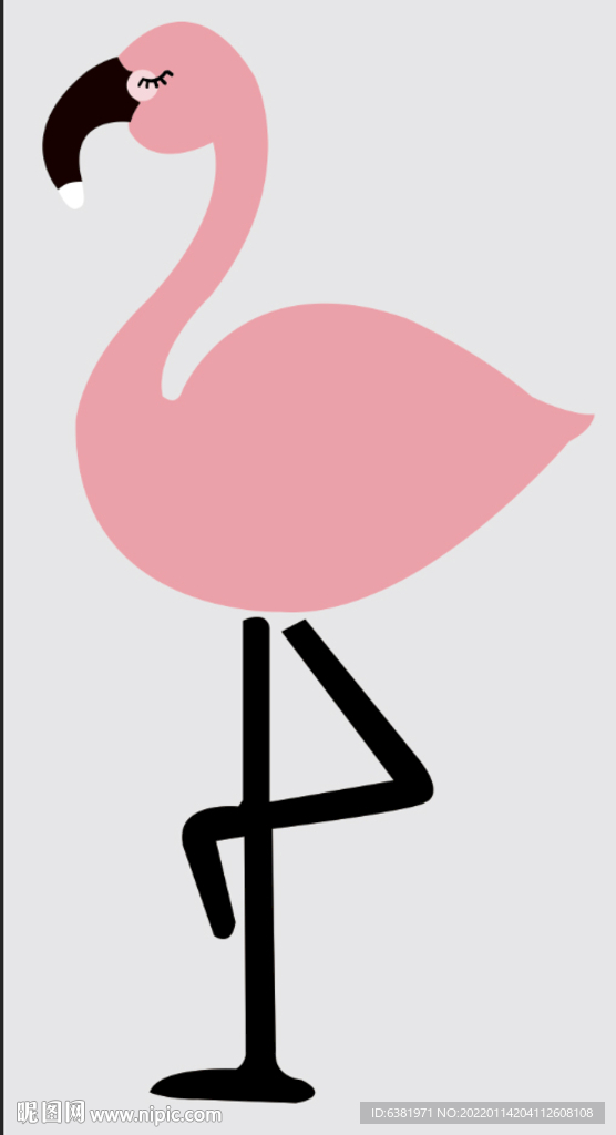 卡通粉色火烈鸟气球布置