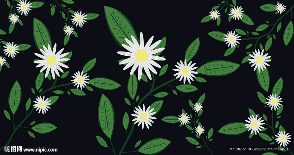 花朵花纹背景图标
