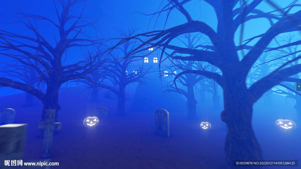 萬圣節動畫視頻黑夜南瓜燈