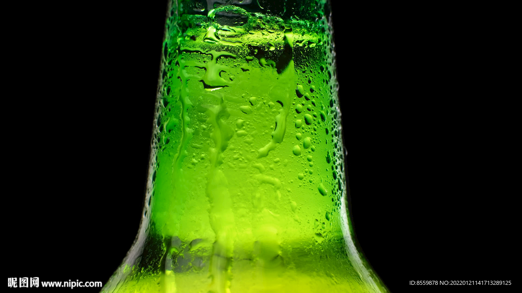 高清啤酒瓶水滴冷凍冰爽視頻
