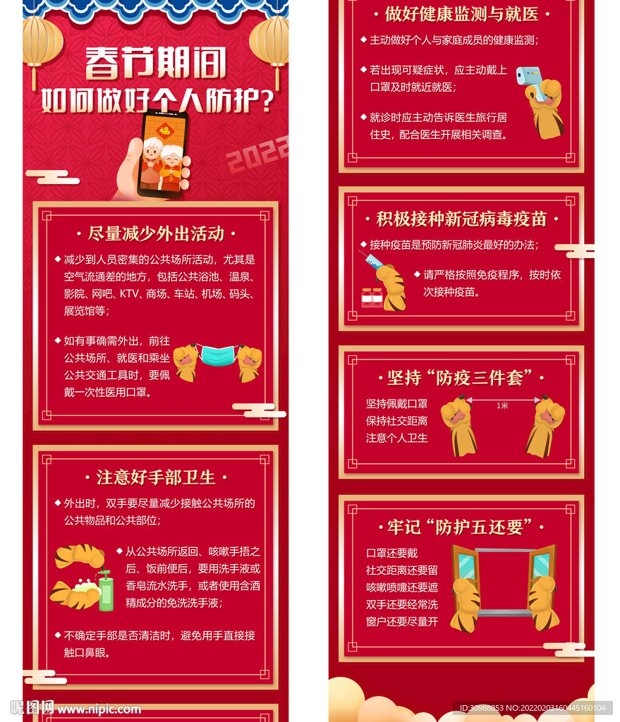 春節(jié)期間如何做好個人防護長圖