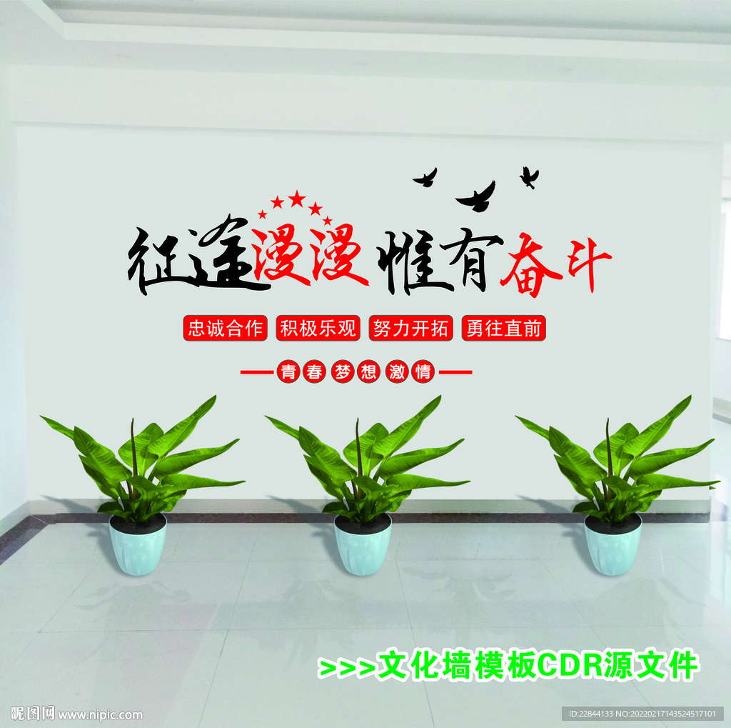 征途漫漫惟有奮斗文化墻