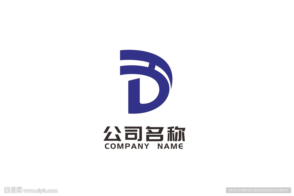DH字母组合logo