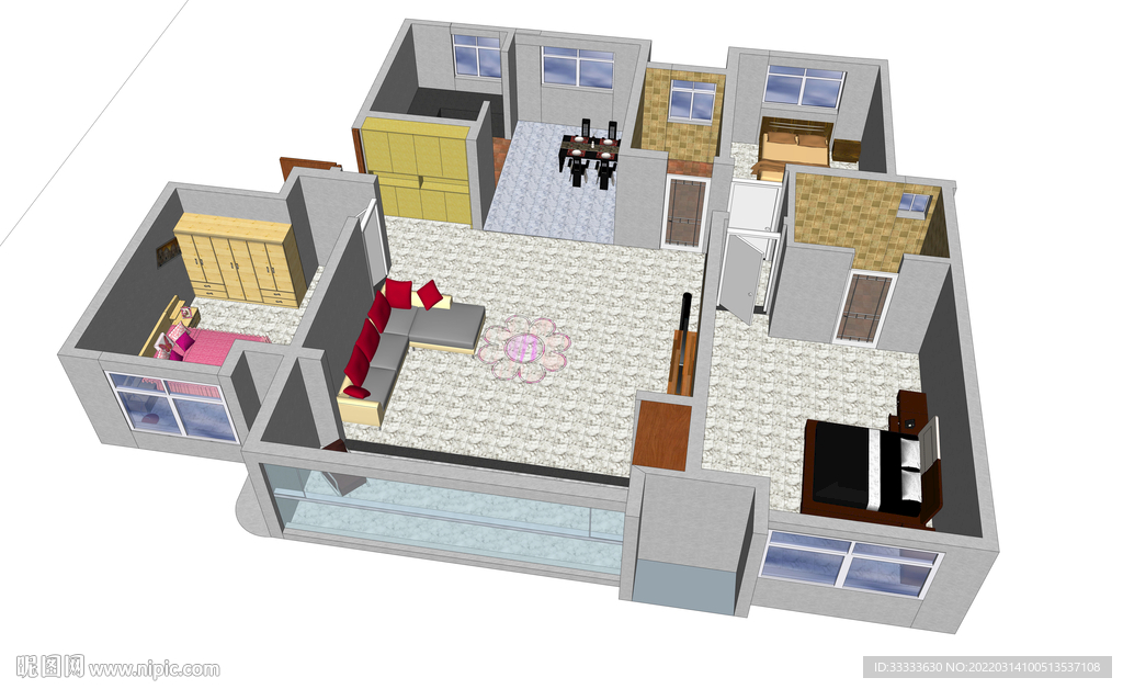 三居室简单模型